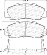 Load image into Gallery viewer, StopTech 91-05 Acura NSX Sport Performance Front Brake Pads