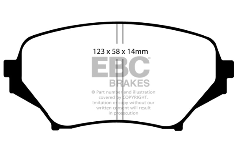 EBC 06-15 Mazda Miata MX5 2.0 Ultimax2 Front Brake Pads