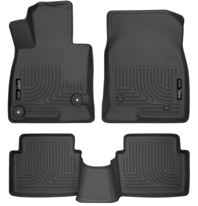 Husky Liners WeatherBeater 14 Mazda 3 Hatch&Sedan Front & Second Row Black Floor Liners - GTR Auto