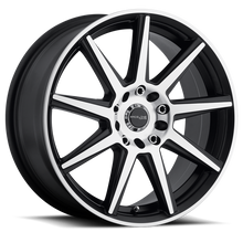 Load image into Gallery viewer, Raceline 144M Storm 15x7in / 4x100/4x108 BP / 40mm Offset / 72.62mm Bore - Black &amp; Machined Wheel