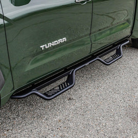 Westin 2022+ Toyota Tundra Crew Max Outlaw Nerf Step Bars - Textured Black - GTR Auto