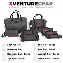 Load image into Gallery viewer, Go Rhino XVenture Gear Recovery Bag (7.5x11.5x18in. Closed) 12oz Waxed Canvas - Black