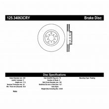 Load image into Gallery viewer, Stoptech 00-03 BMW M5 (E39) Front Right Premium High-Carbon Cryo Rotor