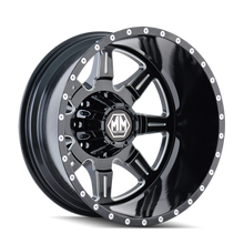 Load image into Gallery viewer, Mayhem 8101 Monstir 20x8.25 / 8x170 BP / -160mm Offset / 124.9mm Hub Rear Black/Milled Spokes Wheel