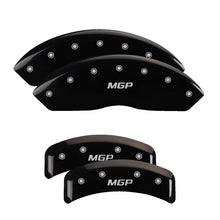 Load image into Gallery viewer, MGP 4 Caliper Covers Engraved Front &amp; Rear MGP Black finish silver ch