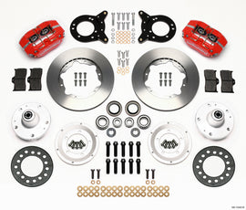 Wilwood Dynapro Dust-Boot Front Kit 11.00in Red 1965-1969 Mustang Disc & Drum Spindle