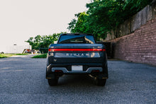 Load image into Gallery viewer, Rally Armor 22-25 Rivian R1T Black UR Mud Flap w/Tangerine Scream Logo