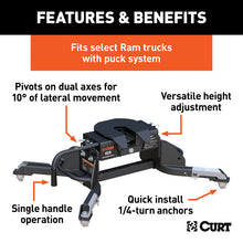 Load image into Gallery viewer, Curt E16 5th Wheel Hitch w/Ram Puck System Legs