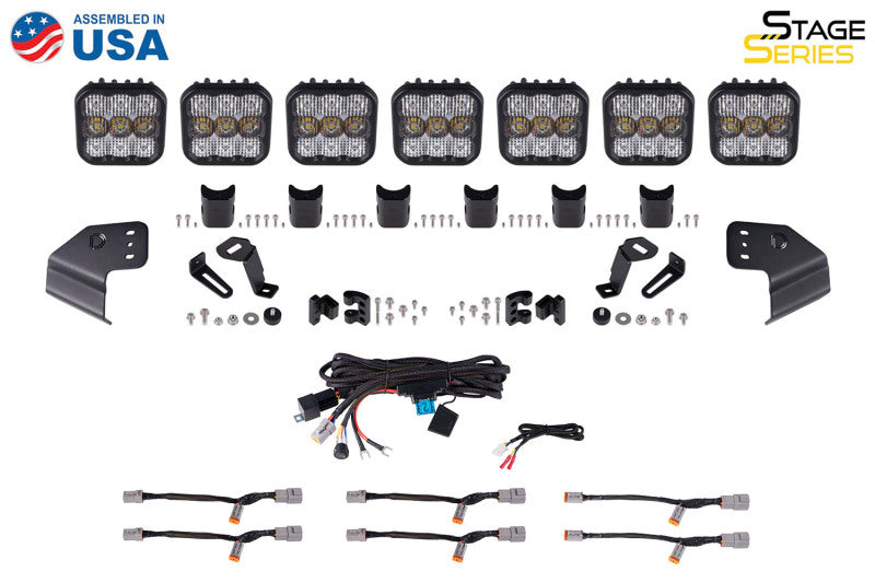 Diode Dynamics Bronco SS5 Sport CrossLink Windshield - White Combo Lightbar Kit