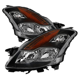 xTune Nissan Altima Coupe 08-09 Halogen Only OEM Headlights Black HD-JH-NA08-2D-BK