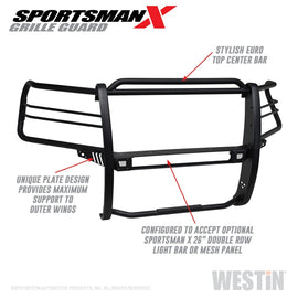 Westin 19-21 Chevy 1500 Sportsman X Grille Guard - Textured Black (Excl. 2019 Silverado LD) - GTR Auto