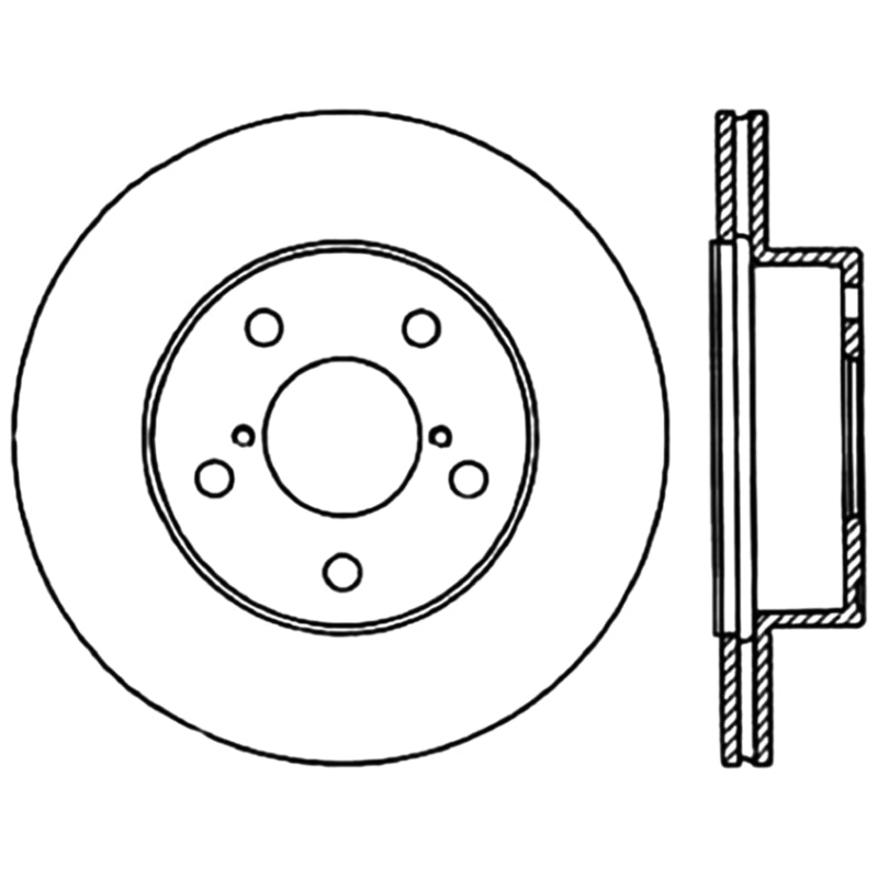 Stoptech 04 STi Rear High Carbon CRYO-STOP Rotor