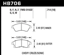 Load image into Gallery viewer, Hawk 11-12 Chevy Cruze Eco/LS/1LT/2LT/LTZ / 12 Sonic LS/LT/LTZ DTC-30 Front Race Brake Pads