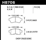 Hawk 11-12 Chevy Cruze Eco/LS/1LT/2LT/LTZ / 12 Sonic LS/LT/LTZ DTC-30 Front Race Brake Pads