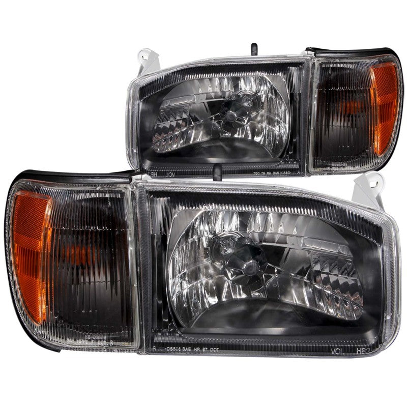 ANZO 1999-2004 Nissan Pathfinder Crystal Headlights Black