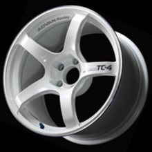 Load image into Gallery viewer, Advan TC4 18x9.5 +12 5-114.3 Racing White and Ring Wheel