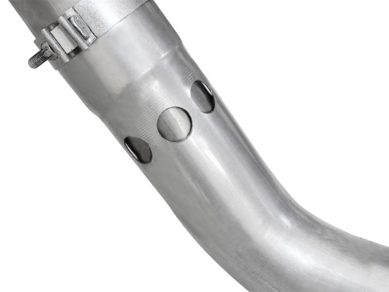 aFe LARGE BORE HD 4in 409-SS DPF-Back Exhaust w/Polished Tip 11-14 Ford Diesel Trucks V8-6.7L (td)