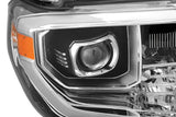 AlphaRex 14-18 Toyota Tundra PRO-Series Projector Headlights Chrome w/ Sequential Signal and DRL