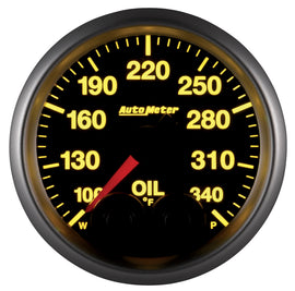 Autometer Elite 52mm 100-340 Deg F Oil Temp Peak & Warn w/ Electronic Control Gauge