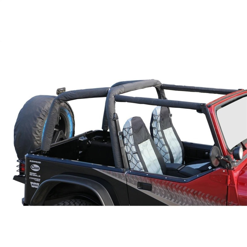 Rampage 1992-1995 Jeep Wrangler(YJ) Roll Bar Pad & Cover Kit - Black Denim