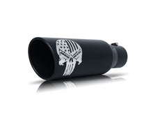Load image into Gallery viewer, Gibson Patriot Skull Rolled Edge Angle-Cut Tip - 5in OD/4in Inlet/12in Length - Black Ceramic