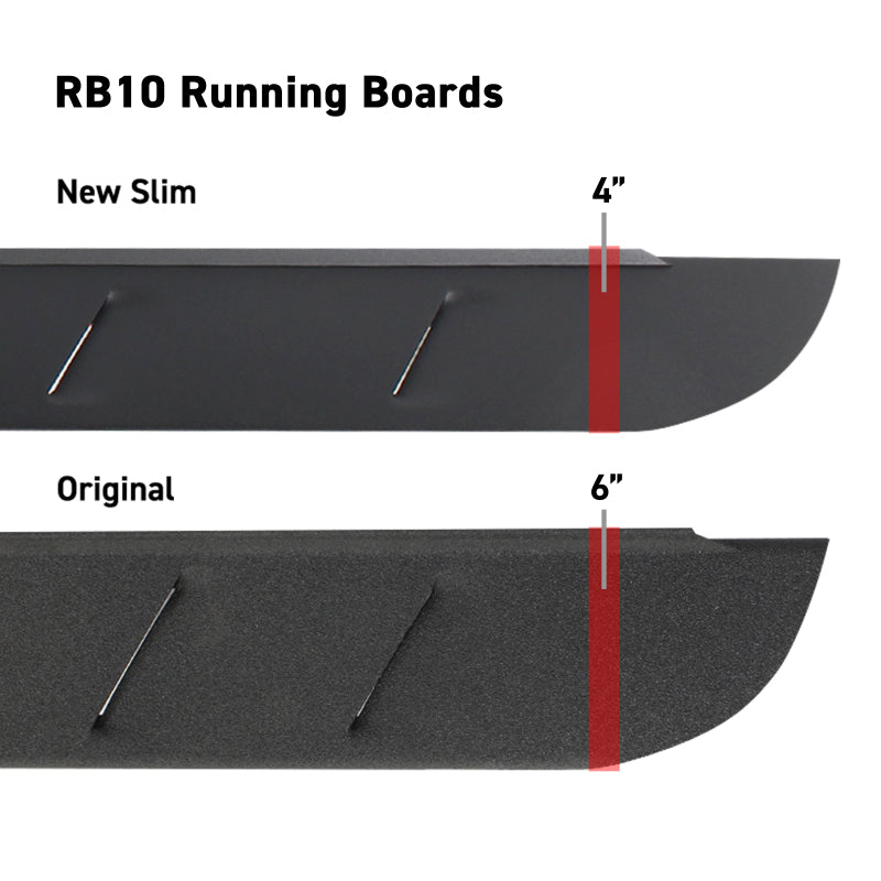 Go Rhino RB10 Slim Running Boards - Universal 73in. - Tex. Blk - GTR Auto