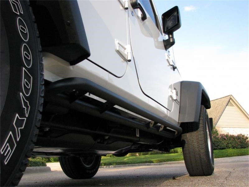 N-Fab RKR Rails 07-17 Jeep Wrangler JK 4 Door All - Tex. Black - 1.75in