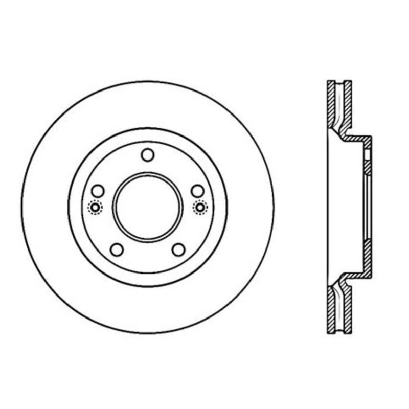 Stoptech 07-10 Hyundai Elantra Front Premium Cryostop Brake Rotor