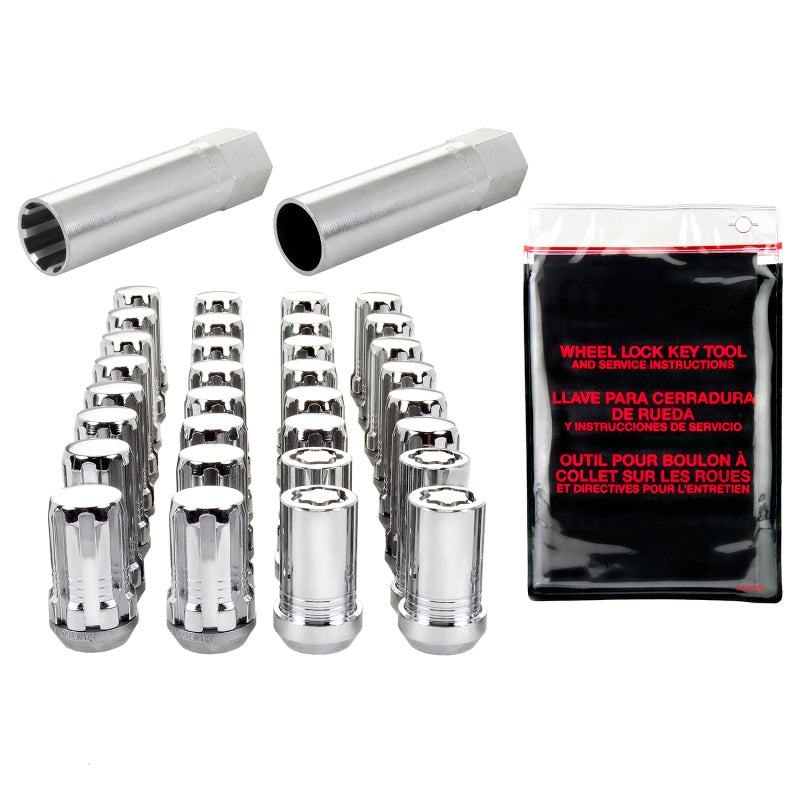 McGard SplineDrive Tuner 8 Lug Install Kit w/Locks & Tool (Cone) M14X1.5 / 22mm Hex - Chrome