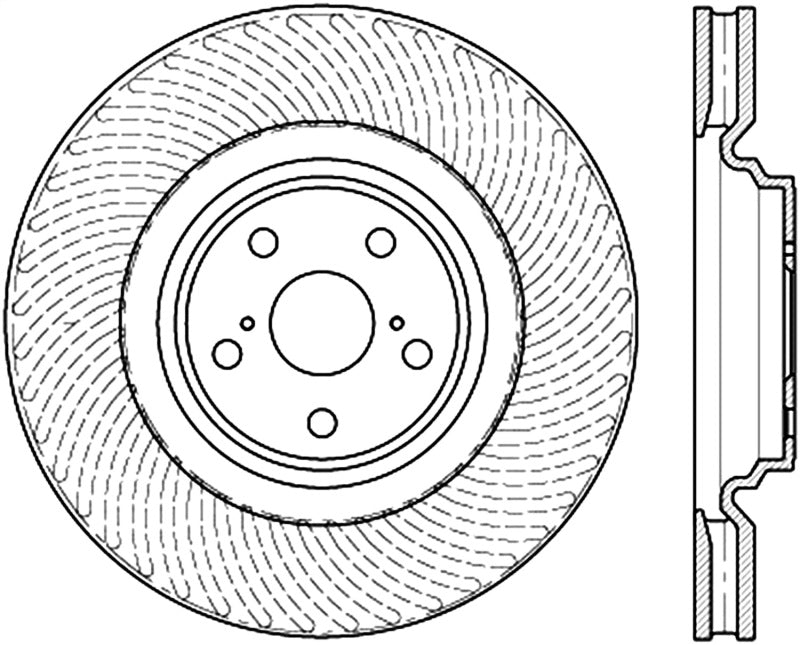 Stoptech Lexus LS460 10-17 Front Left CryoStop High Carbon Rotor