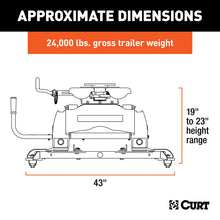 Load image into Gallery viewer, Curt Q24 5th Wheel Hitch w/Roller and Ram Puck System Adapter