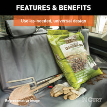 Load image into Gallery viewer, Curt Seat Defender 58in x 55in Removable Waterproof Gray Bench Seat Cover