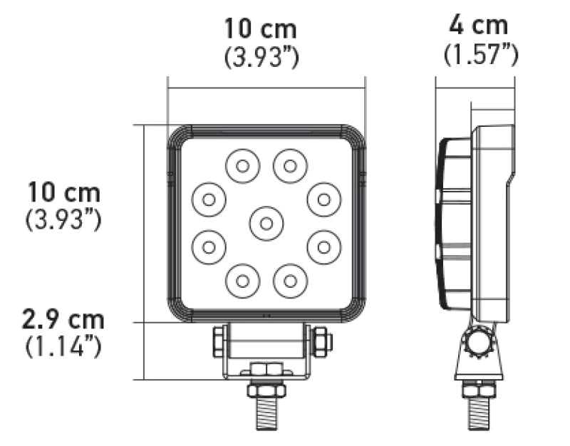 Hella ValueFit Work Light 4SQ 1.0 MV CR H+S DT