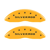 MGP 4 Caliper Covers Engraved Front & Rear Silverado Yellow Finish Black Char 2005 Chevrolet Astro