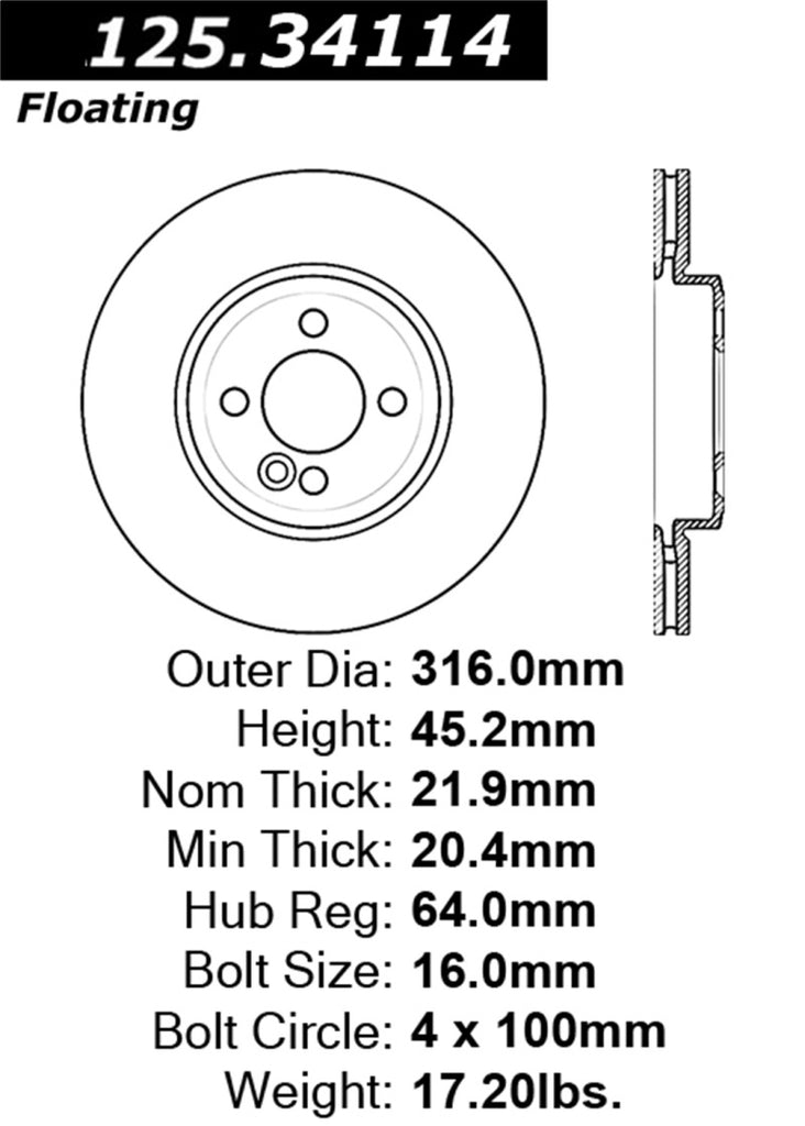 Stoptech Premium High Carbon Cryo Brake Rotor