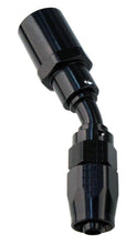 Load image into Gallery viewer, Fragola -6AN Pro-Flow x 45 Degree 3/8 EFI Quick Disconnect Hose End - Black