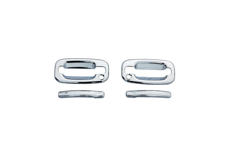 AVS 99-07 Chevy Silverado 1500 (w/o Pass Keyhole) Door Handle Covers (2 Door) 4pc Set - Chrome