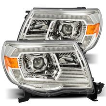 Load image into Gallery viewer, AlphaRex 05-11 Toyota Tacoma LUXX LED Projector Headlights Plank Style Chrome w/Activation Light/DRL