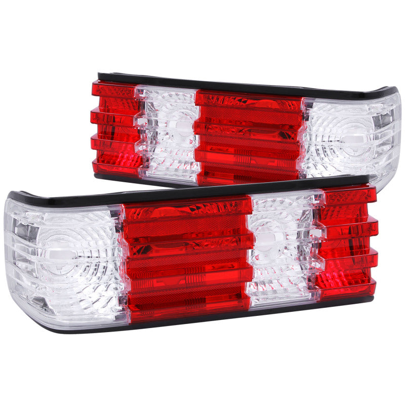 ANZO 1986-1991 Mercedes Benz S Class W126 Taillights Red/Clear