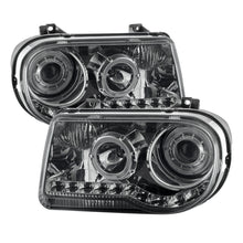 Load image into Gallery viewer, xTune Chrysler 300C 05-10 ( Not 300 ) Halo Projector Headlights Smoke PRO-JH-C300C-LED-SM