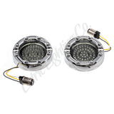 Letric Lighting 99-03 Premium Halo Chrome Switchbacks Running Light w/ Amber Turn Signals (1157)