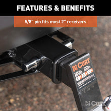 Load image into Gallery viewer, Curt 5/8in Hitch Lock (2in Receiver Right-Angle Chrome)