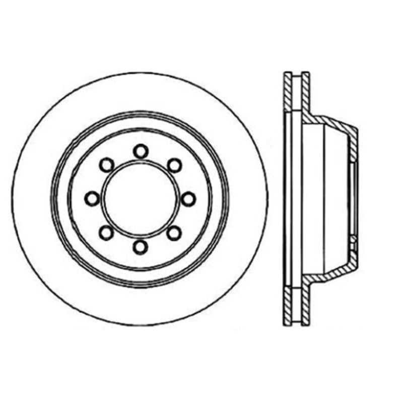 Stoptech 90-94 Ford F-350 / 90-94 Ford E-350 Econoline Front Cryostop Rotor