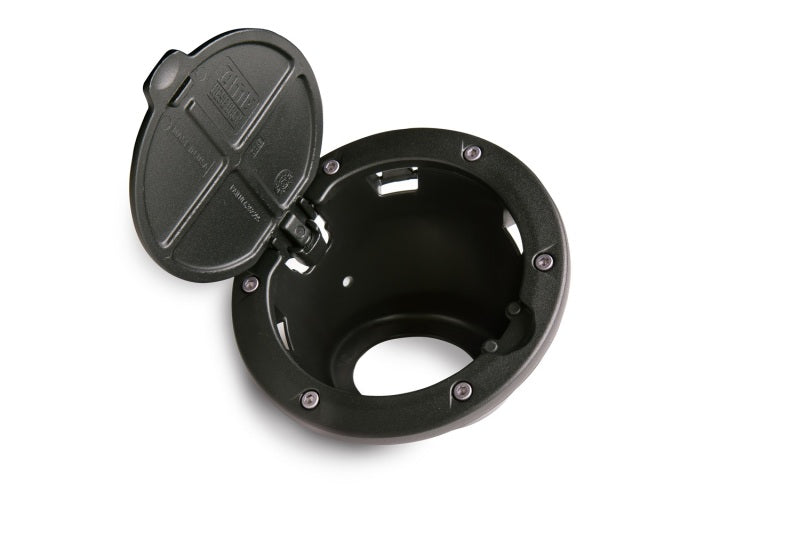 AMP Research 2007-2017 Jeep Wrangler JK 2/4 Door Fuel Door - Black - GTR Auto