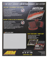 Load image into Gallery viewer, AEM 16-17 Chevrolet Corvette 6.2L DryFlow Air Filter