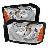 xTune Dodge Dakota 05-07 Crystal Headlights Chrome HD-JH-DDAK05-AM-C