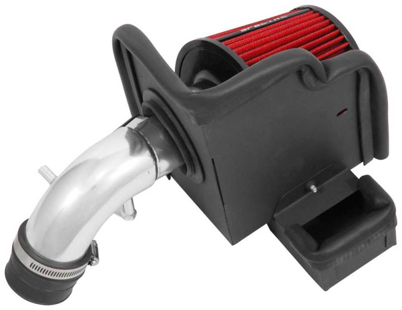 Spectre 08-16 Ford Fiesta 1.6L Air Intake Kit - Polished w/Red Filter