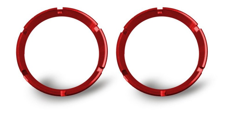 KC HiLiTES FLEX Series Colored Bezel Rings (2 Pack) - Red