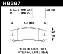 Load image into Gallery viewer, Hawk 10-12 Mitsubishi Gallant/Eclipse HP+ Street Front Brake Pads