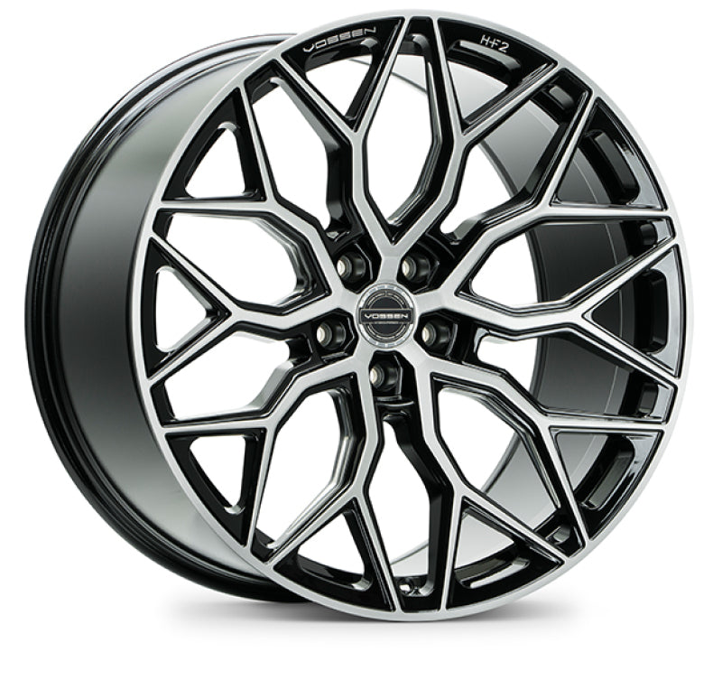 Vossen HF-2 22x12 / 5x120 / ET25 / Super Deep Face / 74.1 - Brushed Gloss Black Wheel